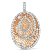 14 KT Rounds Shape White & Rose Gold Pendant
